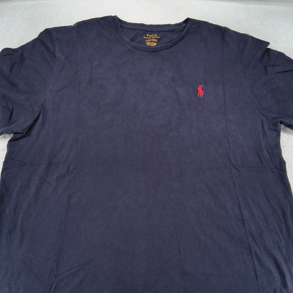 Polo Ralph Lauren Crew Neck Casual Short Sleeve Shirt Mens Size Large L Navy